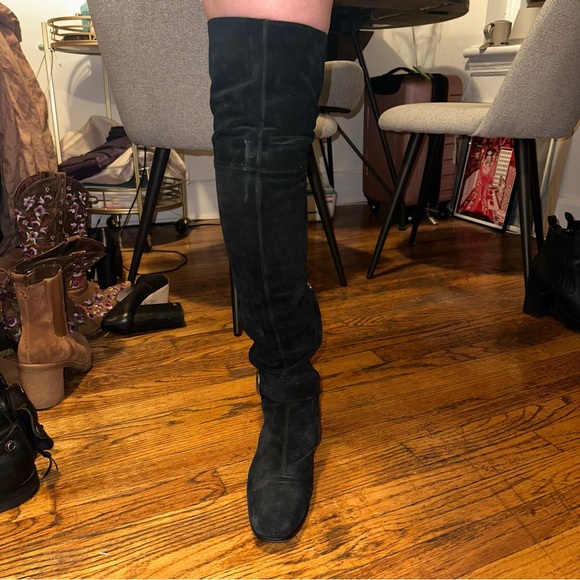Gucci Dionysus suede over the knee boots size 37 1/2 black - Picture 12 of 16